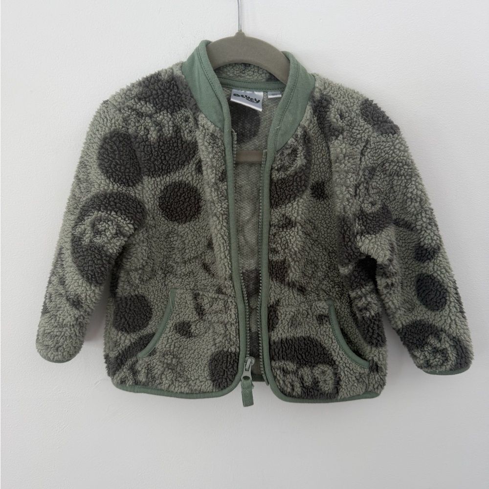 Kids Bluey Fleece Sweater in Green and Black size 12M